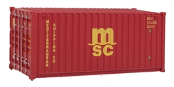 Walthers 8059 HO 20' Corrugated Container Mediterranean Shipping Co. MSC