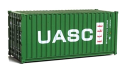 Walthers 8076 HO 20' Corrugated Container UASC Green