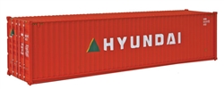 Walthers 8253 HO 40' Hi Cube Corrugated Side Container Hyundai Green