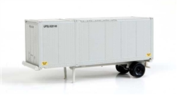 Walthers 8600 HO 28' Container w/ Chassis 2-Pack United Parcel Service UPSZ