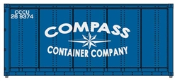 Walthers 8652 HO 20' Smooth-Side Container Compass Container Company