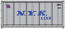 Walthers 8655 HO 20' Smooth-Side Container NYK Lines