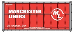 Walthers 8656 HO 20' Smooth-Side Container Manchester Liners