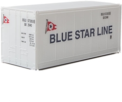 Walthers 8661 HO 20' Smooth-Side Container Blue Star Line