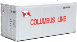 Walthers 8663 HO 20' Smooth-Side Container Columbus Line