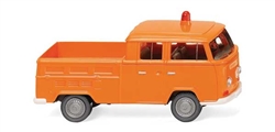 Wiking 31402 HO 1967-1971 Volkswagen T2 Crew-Cab Pickup Truck Assembled City Maintenance Orange