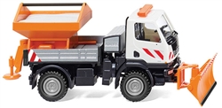 Wiking 64606 HO Unimog U 20 w/Snow Plow & Salt Spreader