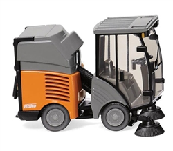 Wiking 65738 HO Hako Citymaster 300 Street Cleaner Assembled Gray Orange