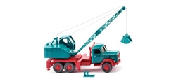 Wiking 66204 HO Magirus Crane Truck Blue