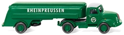 Wiking 80049 HO 1958 Magirus S 3500 Tractor w/Tank Trailer Assembled Rheinpreussen German Lettering