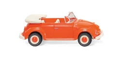 Wiking 80209 HO 1964-1974 Volkswagen Beetle Convertible Assembled Orange White