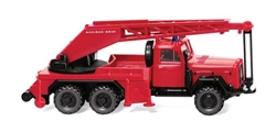 Wiking 86149 HO 1957-1971 Magirus Uranus KW 15 Fire Crane Truck Assembled Fire Department