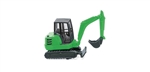 Wiking 94608 N Schaeff HR 18 Tracked Mini-Excavator w/Shovel & Push Blade Assembled Green Black