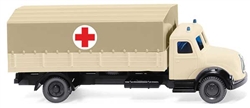 Wiking 94904 N 1958-1967 Magirus Low-Side Truck Assembled German Red Cross DRK beige