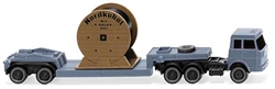 Wiking 94939 N Hanomag Henschel Tractor w/ Low-Boy Trailer and Cable Load Nordkabel Reel Markings