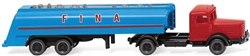 Wiking 98242 N 1950-1956 Bussing 8000 Tractor with Tank Trailer Assembled Fina Blue Red German Lettering