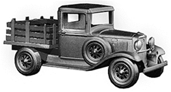 Wheel Works 96109 HO American Light Trucks 1934 Small Stake Truck w/ Plastic Stake Bed