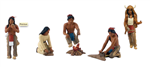 Woodland 4443 Native Americans Figures Scene-A-Rama Pkg 5