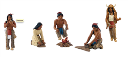 Woodland 4443 Native Americans Figures Scene-A-Rama Pkg 5