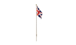 Woodland 5959 Flag Pole with Union Jack Flag Just Plug(TM) Medium 4-1/8" Tall