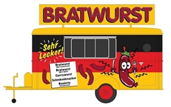 William Tell HC5001 HO Concession Trailer Assembled Bratwurst Germany Lettering