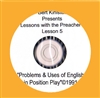 DF5 - PROBLEMS & USES OF ENGLISH IN POSITION PLAY