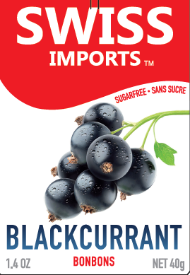 Swiss Imports Sugar Free Blackcurrant Bonbons  40g