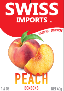 Swiss Imports Sugar Free Peach Bonbons  40g