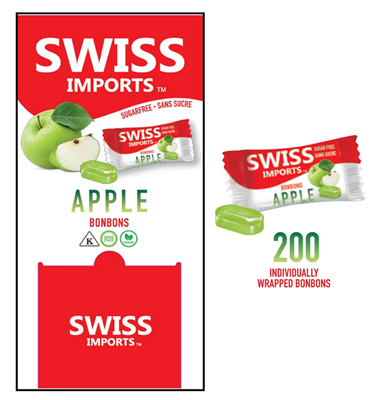 Swiss Imports- Sugar Free Apple Bonbons 500g Bocca Box