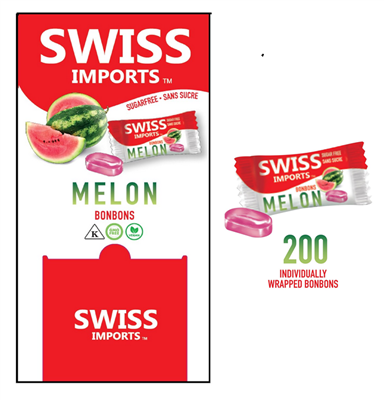 Swiss Imports- Sugar Free Melon Bonbons 500g Bocca Box