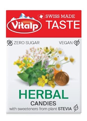 VITALP Sugar Free Vegan Hard Candies Herbal 25g