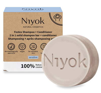 Niyok Natural Cosmetics Solid 2-in-1 Shampoo & Conditioner Bar Sensitive 80g