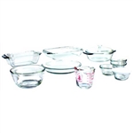 15-Piece Glass Bakeware Set - Dishwasher Oven Microwave & Freezer Safe