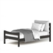 Twin size Farmhouse Style Pine Wood Platform Bed Frame in Espresso