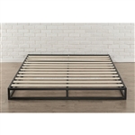 Full size 6-inch Low Profile Metal Platform Bed Frame with Wooden Slats