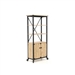 Mesquite FarmHome 3 Tier Entryway Bookcase Storage Cabinet Fixed Casters