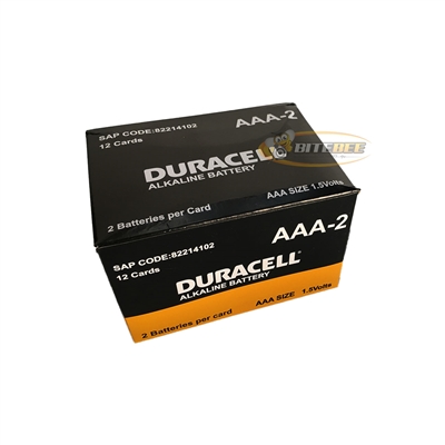 Duracell MN2400 AAA Size Alkaline Battery 24 Pcs (12 Cards, 2 Per Card)