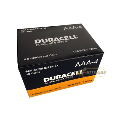 Duracell MN2400 AAA Size 1.5-Volt Alkaline Battery - 48 Pcs.