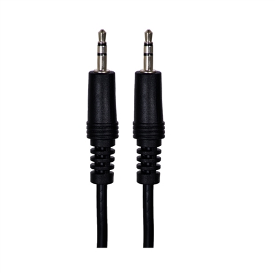 QFX A-5 3.5mm Stereo Male to 3.5mm Stereo Male - BLACK