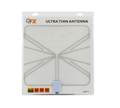QFX ANT-17 HD/DTV Ultra Thin Transparent Antenna