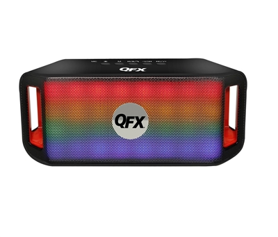 QFX BT-151 Rechargeable Bluetooth Speaker w/FM/USB/MicroSD/AUX In/Lights