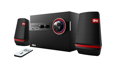 QFX BT-206 2.1 Shelf System with Bluetooth, USB/SD/AUX In & AM/FM Radio