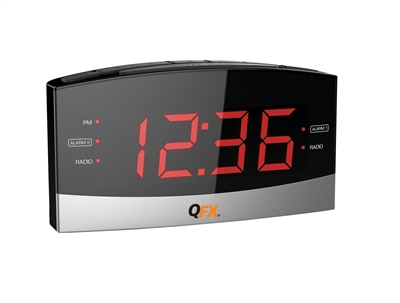 QFX CR-32 AM/FM LED Dual Alarm Clock Radio