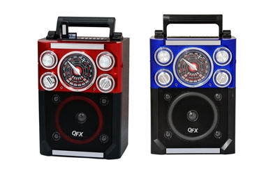 QFX CS-144 Rechargeable Karaoke Speaker AM/FM/EQ/USB/SD/AUX/Flashlight/HeadsetMic