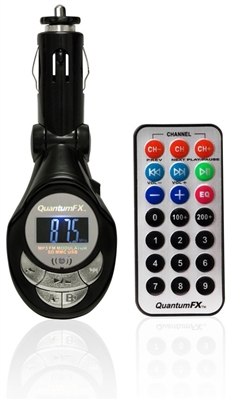 QFX FMT-1 2 IN 1 WIRELESS MP3/WMA FM TRANSMITTER W/ USB PORT & AUX INPUT