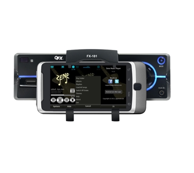 QFX FX-181 Car In-Dash Receiver with Bluetooth/AM/FM/USB/SD/AUX In/Phone Holder