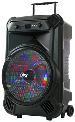 QFX PBX-31151 Rechargeable Powered Speaker w/Bluetooth/FM/USB/TF/AUX-In