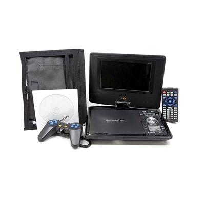 QFX PDT-307DTV 7" Rechargeable Multimedia Player w/Game Function/USB/SD Reader/ATSC TV Tuner