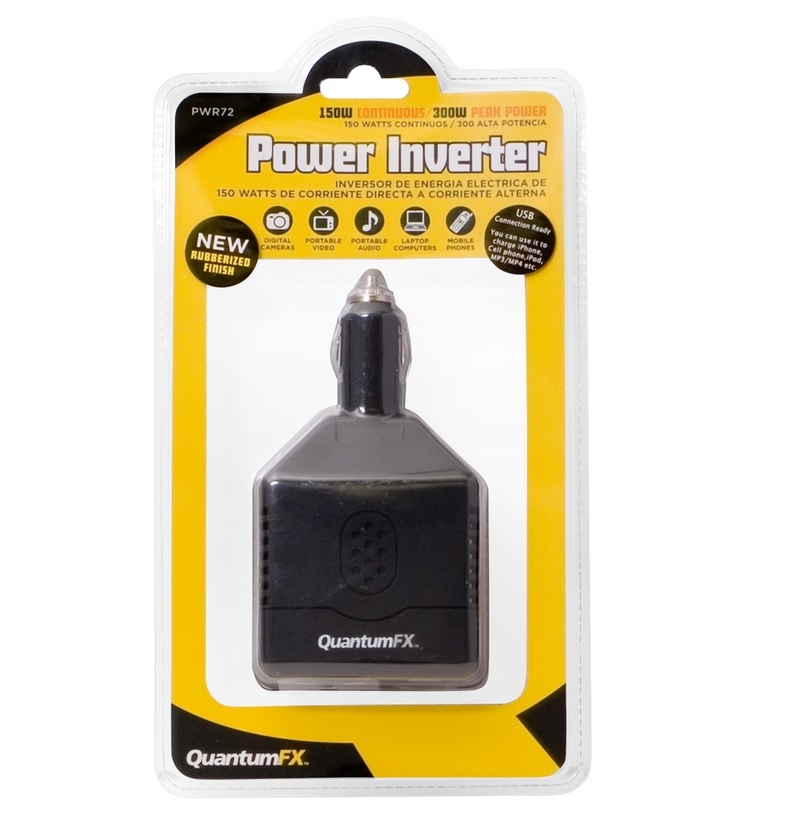 how many watts is a cigarette lighter car How much input in watts does it read for charging on the cigarette lighter plug? QFX PWR-72 150W Inverter with