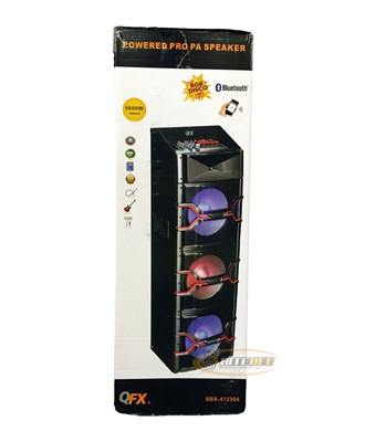 QFX SBX-412304 Powered PA Speaker w/Bluetooth/FM/USB/SD/AUX-In/EQ